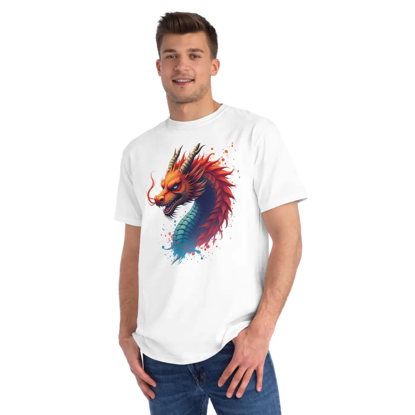 Colorful Dragon Classic T Shirt - Bold Cotton Tee - DipaliZ