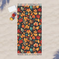 Colorful Fall Foliage Boho Beach Towel - Seasonal Style - DipaliZ