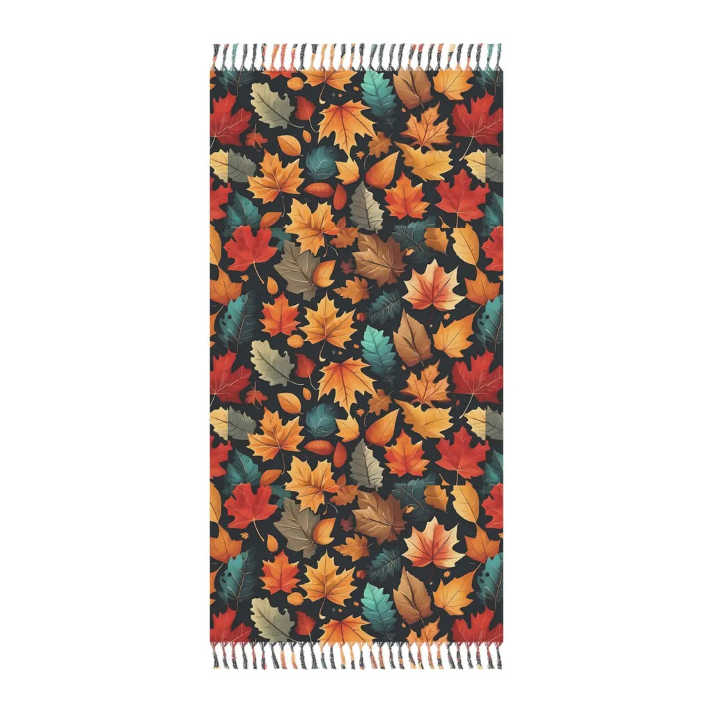 Colorful Fall Foliage Boho Beach Towel - Seasonal Style - DipaliZ