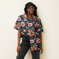 Vibrant Button Shirt - Colorful Flowers Design - DipaliZ
