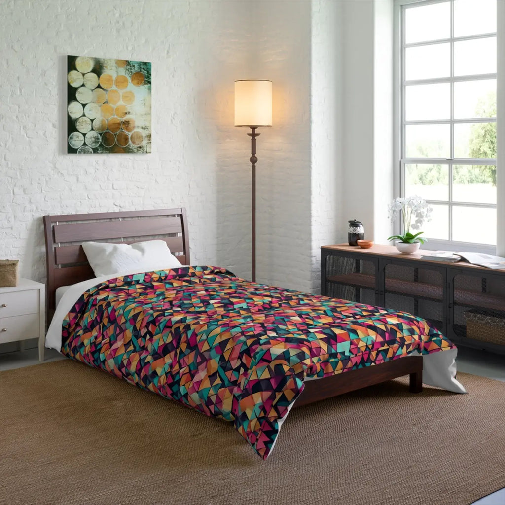 Geometric Abstract Polyester Comforter - Colorful Pattern - DipaliZ