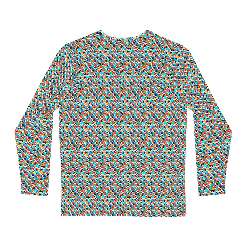 Long Sleeve AOP Tee - Colorful Geometric Pattern - DipaliZ