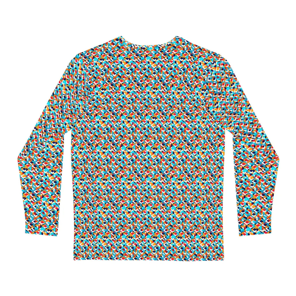 Long Sleeve AOP Tee - Colorful Geometric Pattern - DipaliZ
