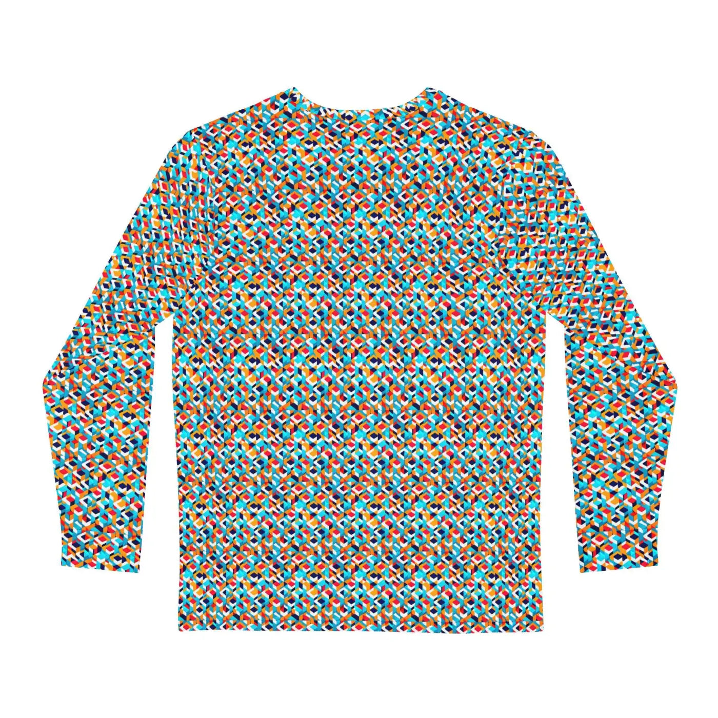 Long Sleeve AOP Tee - Colorful Geometric Pattern - DipaliZ