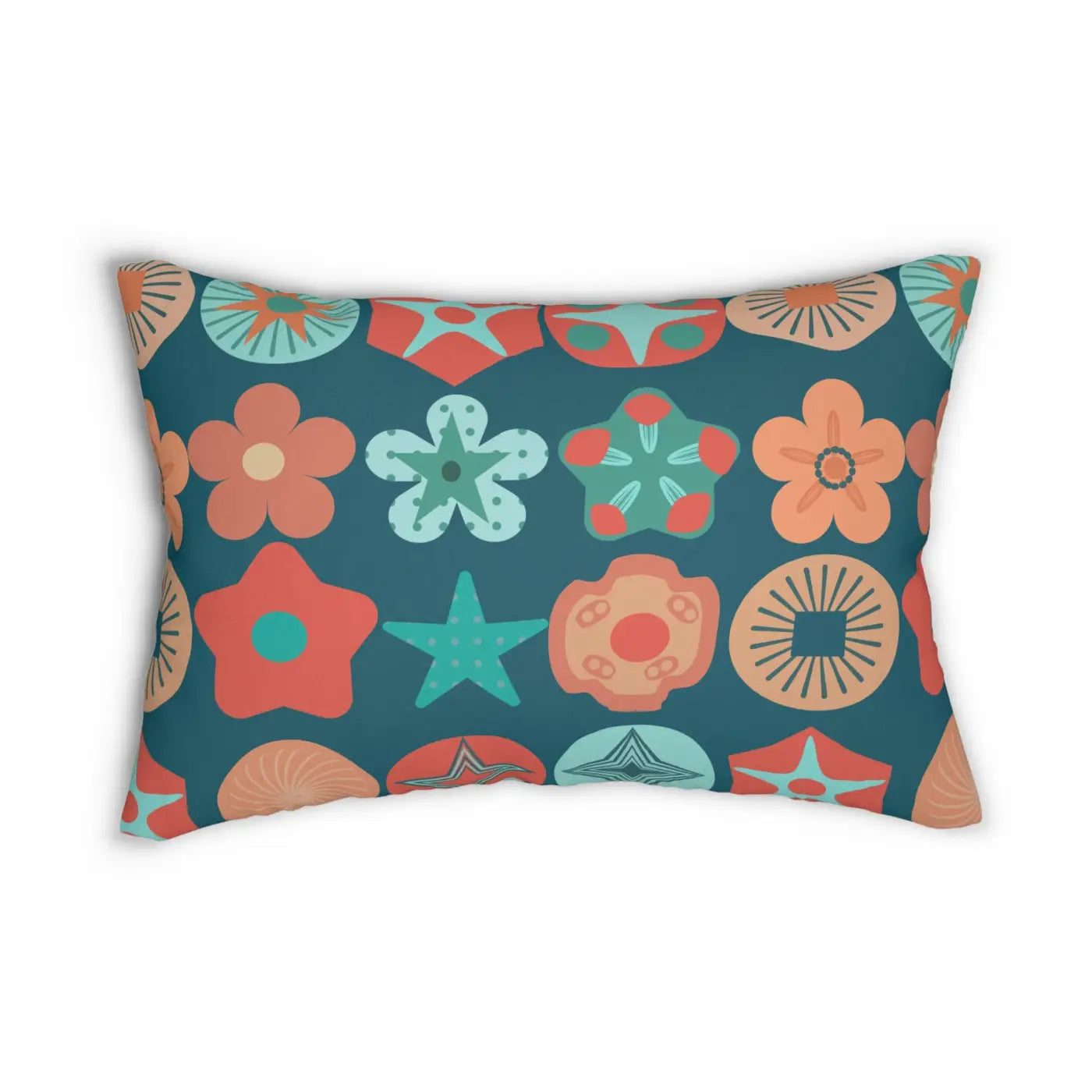 Geometric Spun Polyester Lumbar Pillow - Colorful Home Decor - DipaliZ