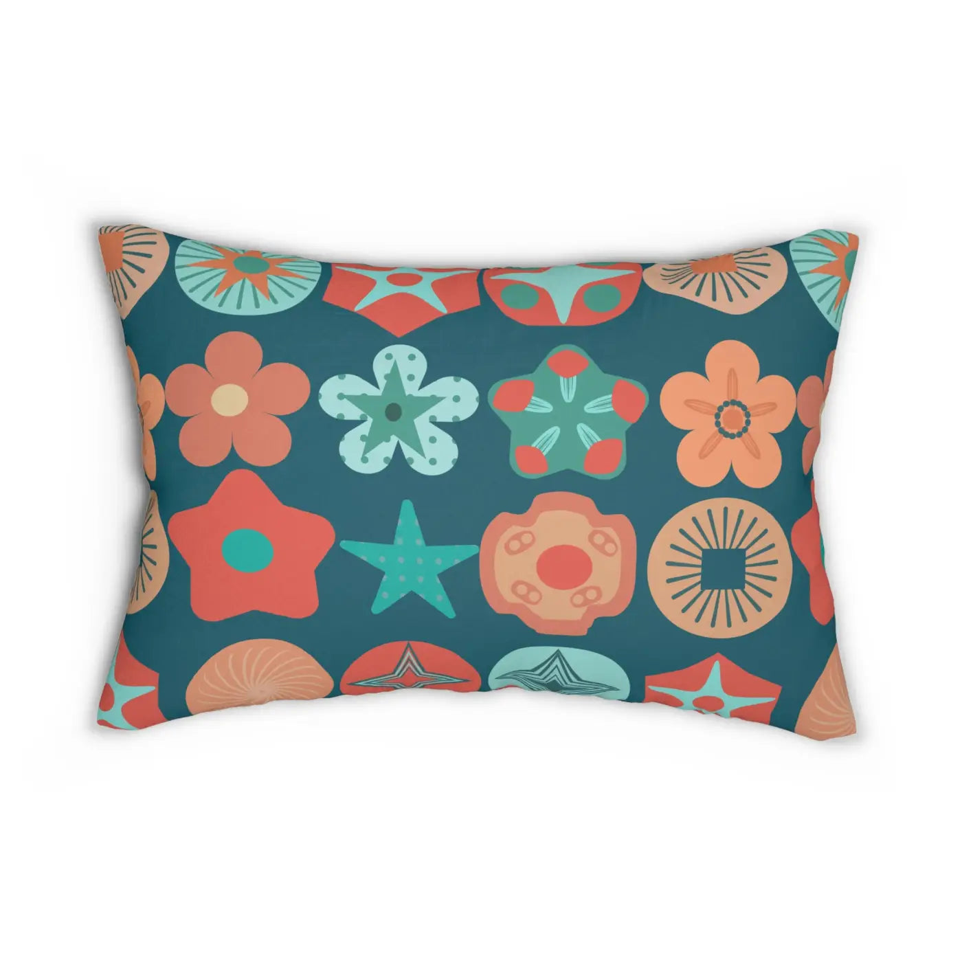 Geometric Spun Polyester Lumbar Pillow - Colorful Home Decor - DipaliZ