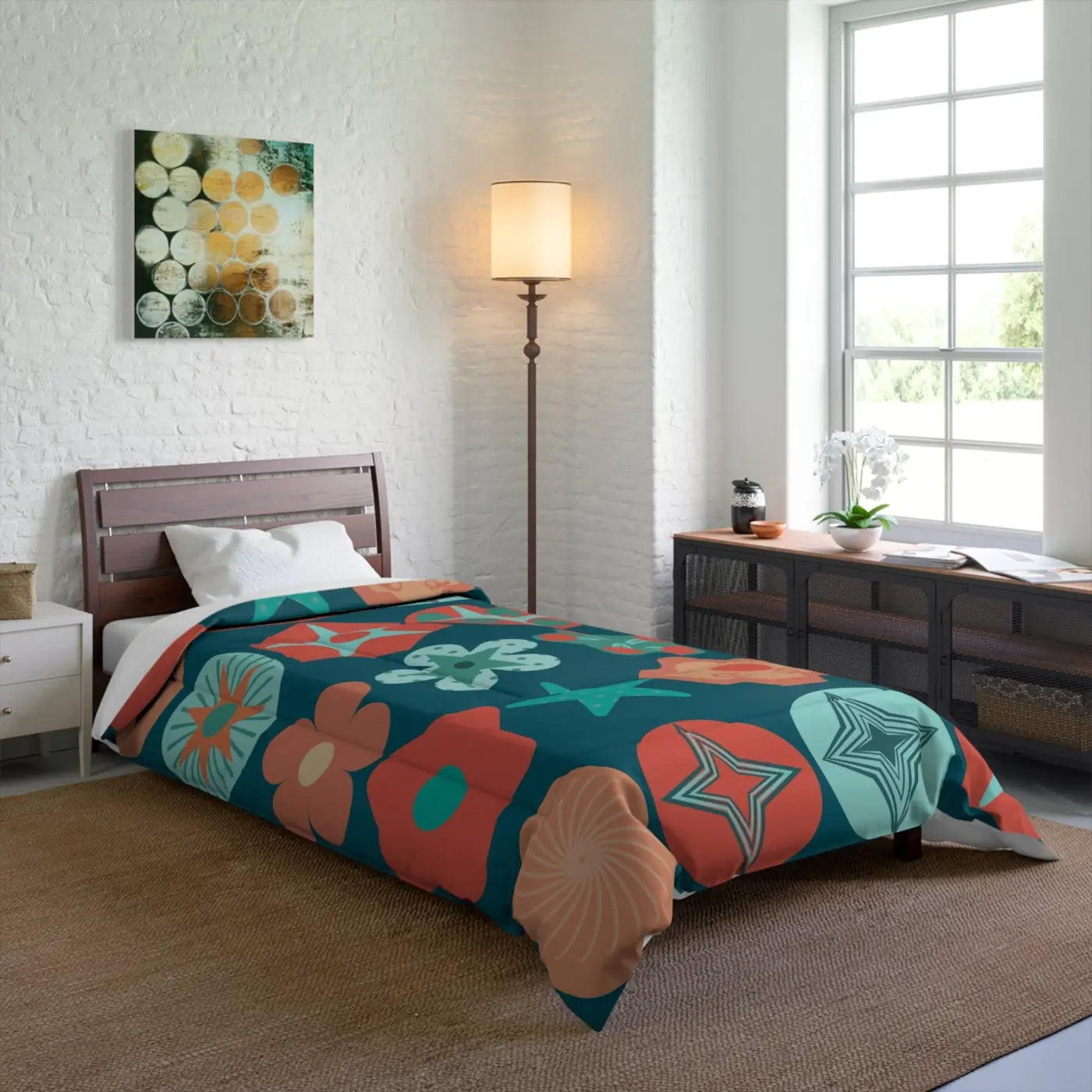 Vibrant Comforter - Colorful Geometrical Pattern - DipaliZ