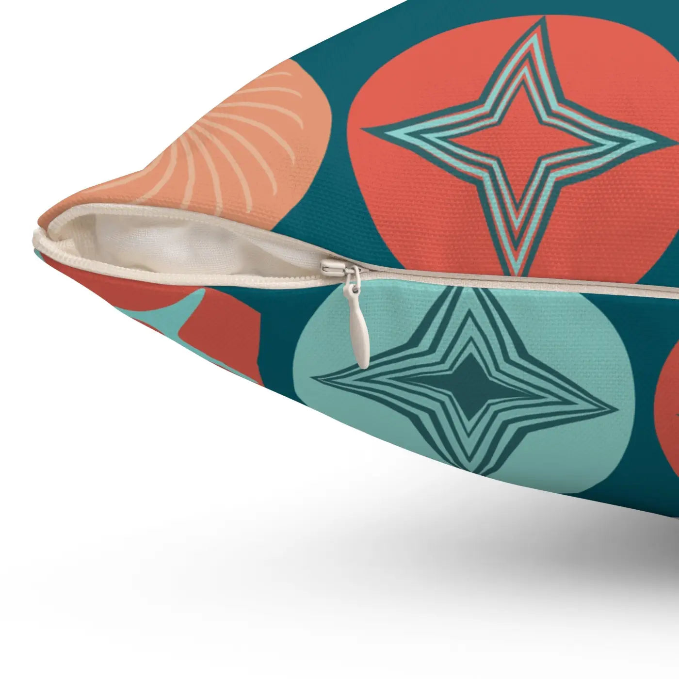 Polyester Square Pillow - Colorful Geometrical Pattern - DipaliZ