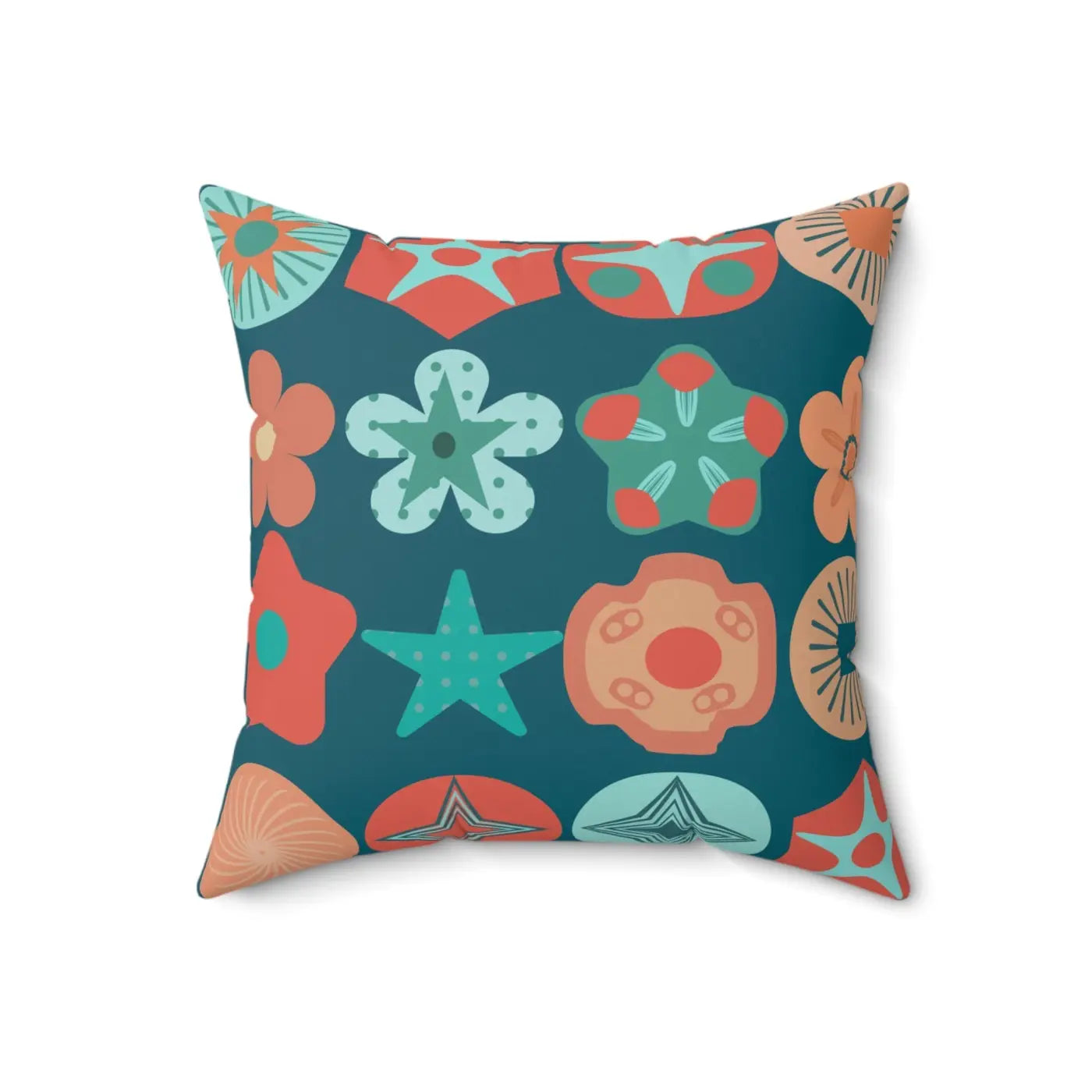 Polyester Square Pillow - Colorful Geometrical Pattern - DipaliZ