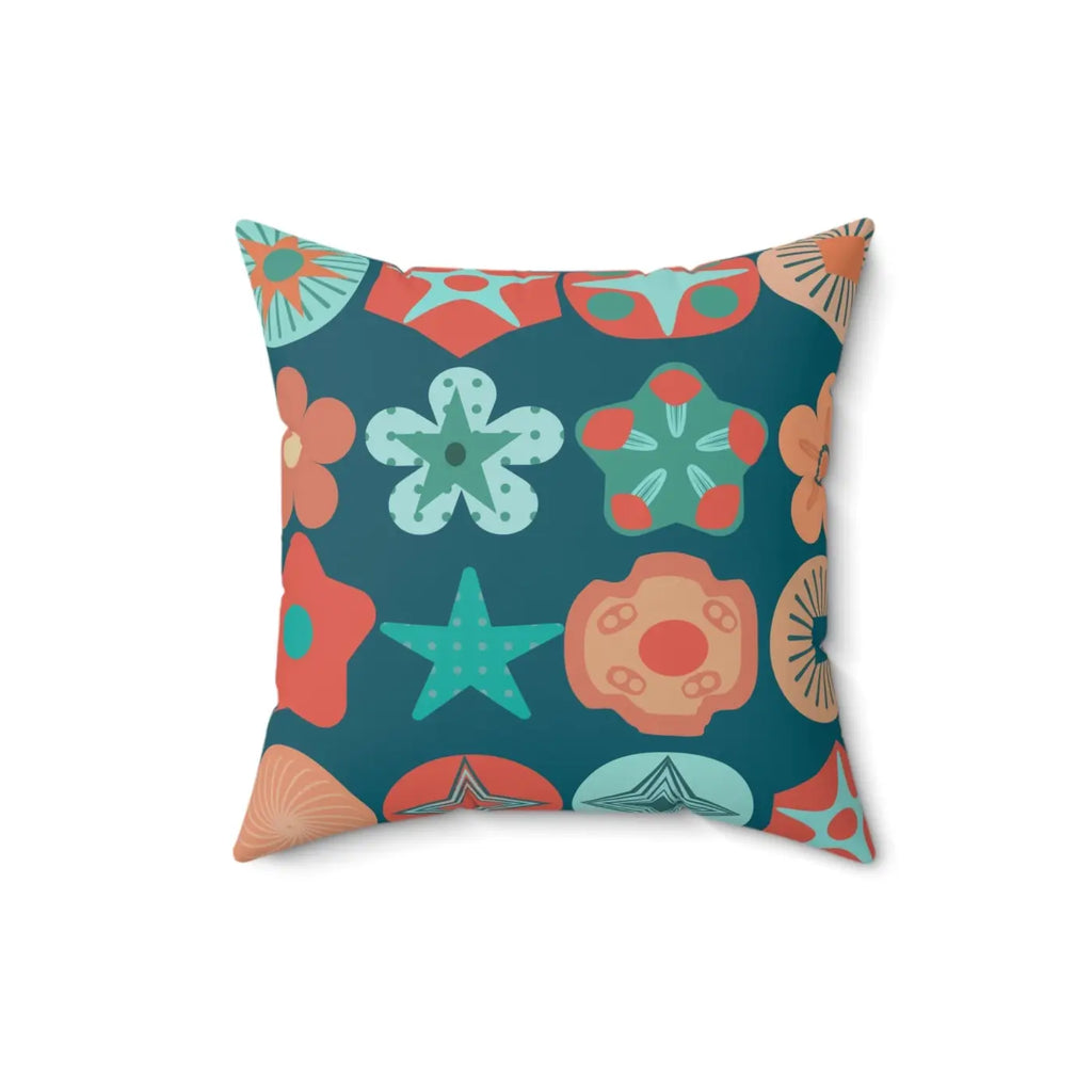 Polyester Square Pillow - Colorful Geometrical Pattern - DipaliZ