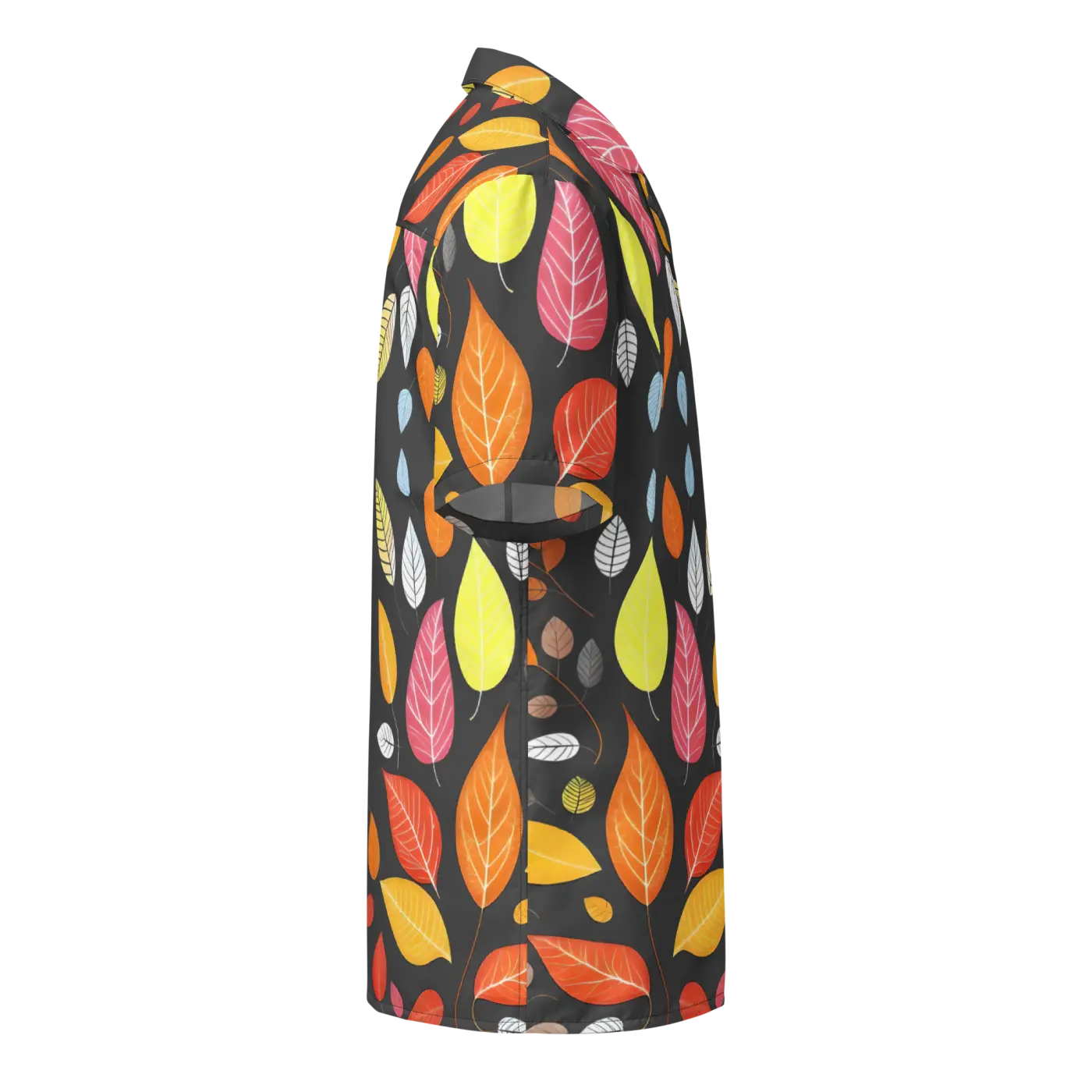 Unisex Button Shirt - Colorful Leaves Pattern - DipaliZ