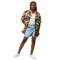 Unisex Button Shirt - Colorful Leaves Pattern - DipaliZ