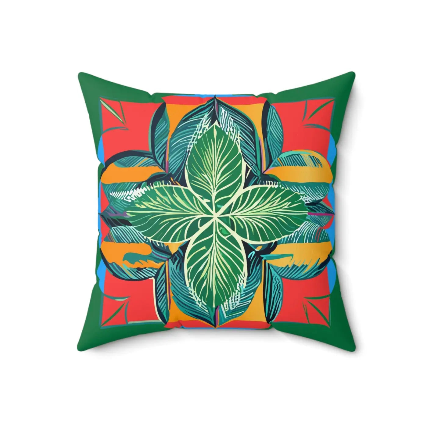 Colorful Mandal Pattern Polyester Throw Pillow - Vibrant Decor - DipaliZ