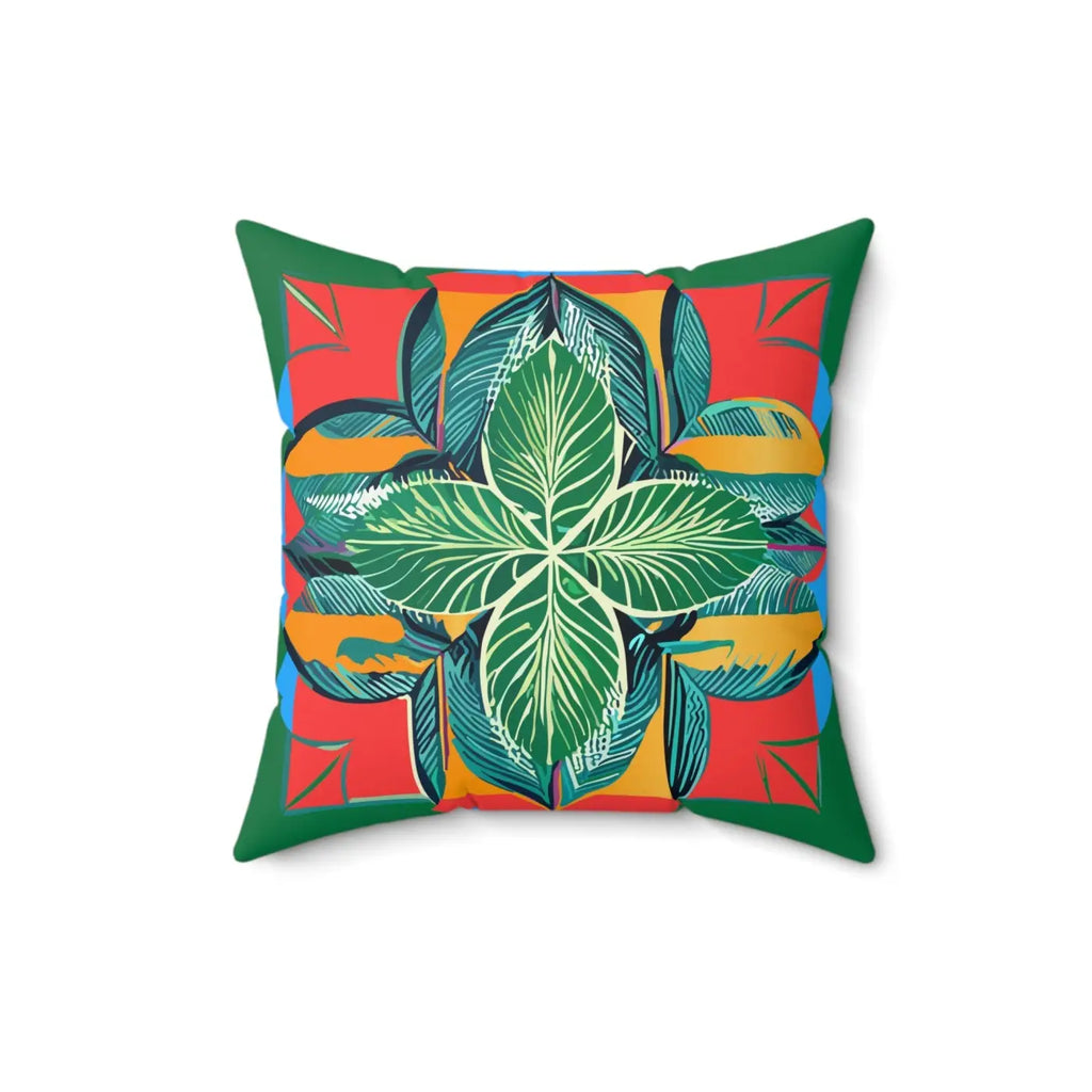 Colorful Mandal Pattern Polyester Throw Pillow - Vibrant Decor - DipaliZ