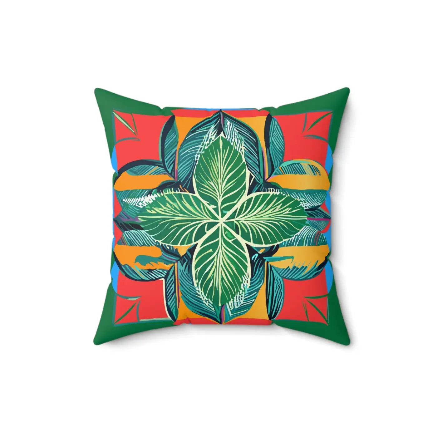 Colorful Mandal Pattern Polyester Throw Pillow - Vibrant Decor - DipaliZ