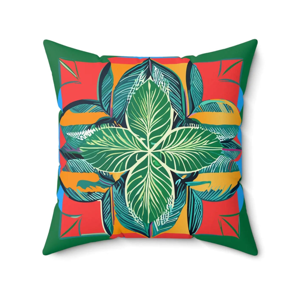 Colorful Mandal Pattern Polyester Throw Pillow - Vibrant Decor - DipaliZ