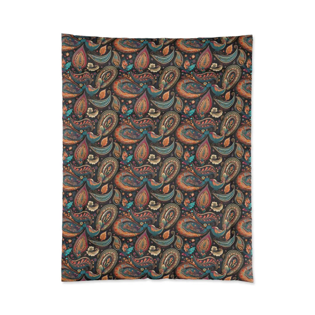 Colorful Paisley Pattern Comforter - Vibrant Bedroom Bedding - DipaliZ