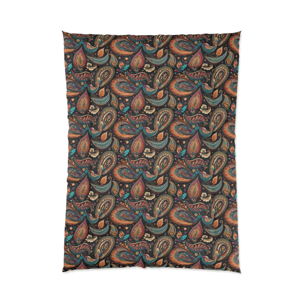 Colorful Paisley Pattern Comforter - Vibrant Bedroom Bedding - DipaliZ