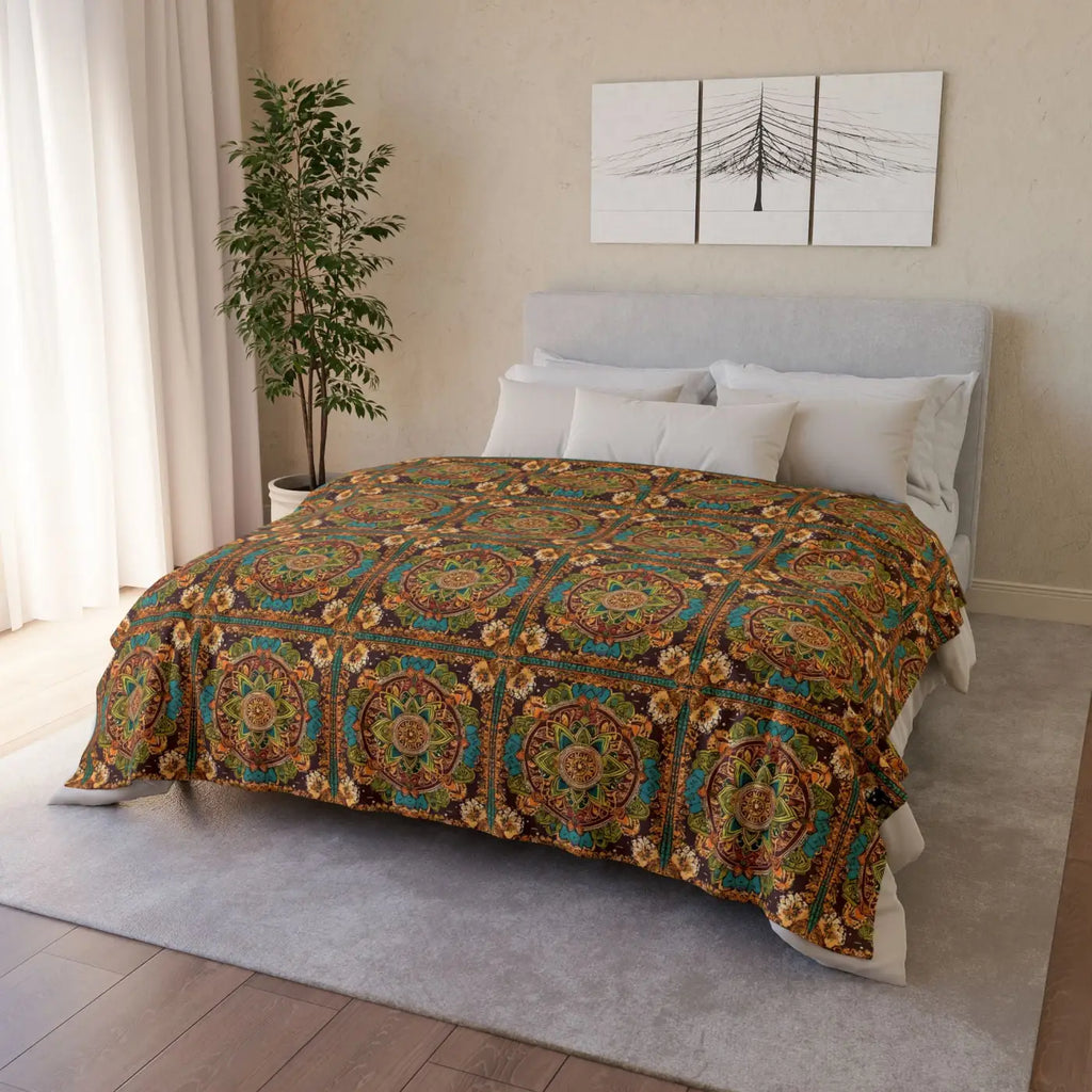 Soft Polyester Blanket - Colorful Patola Pattern - DipaliZ