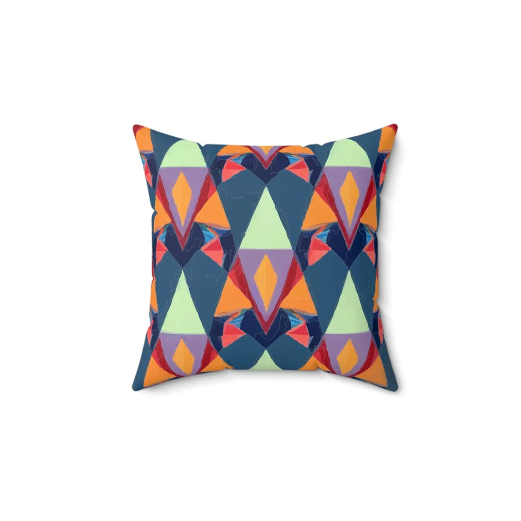Triangles Abstract Pattern Throw Pillow - Spun Polyester Square - DipaliZ