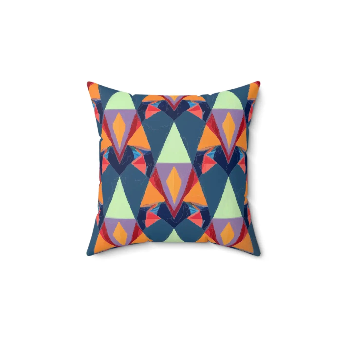 Triangles Abstract Pattern Throw Pillow - Spun Polyester Square - DipaliZ