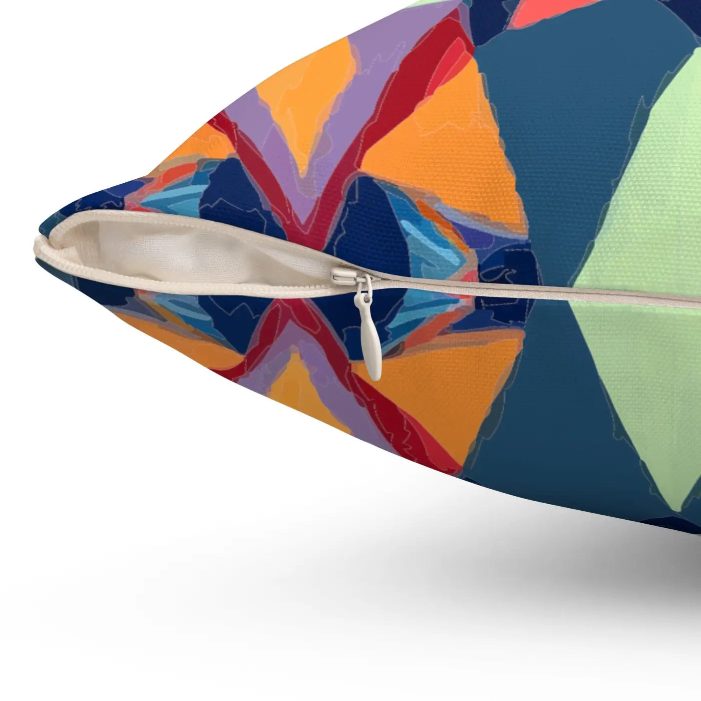 Triangles Abstract Pattern Throw Pillow - Spun Polyester Square - DipaliZ