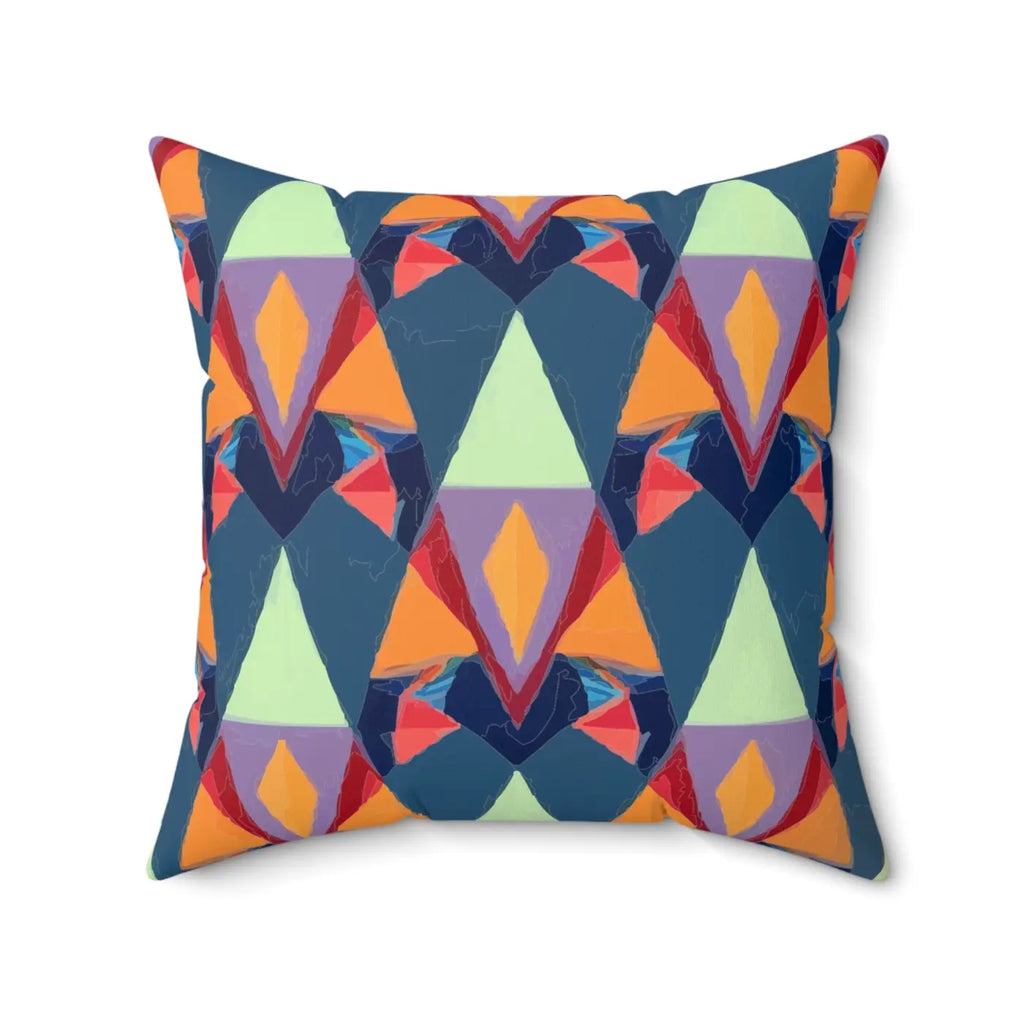 Triangles Abstract Pattern Throw Pillow - Spun Polyester Square - DipaliZ