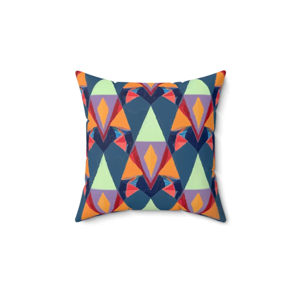 Triangles Abstract Pattern Throw Pillow - Spun Polyester Square - DipaliZ