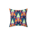 Triangles Abstract Pattern Throw Pillow - Spun Polyester Square - DipaliZ