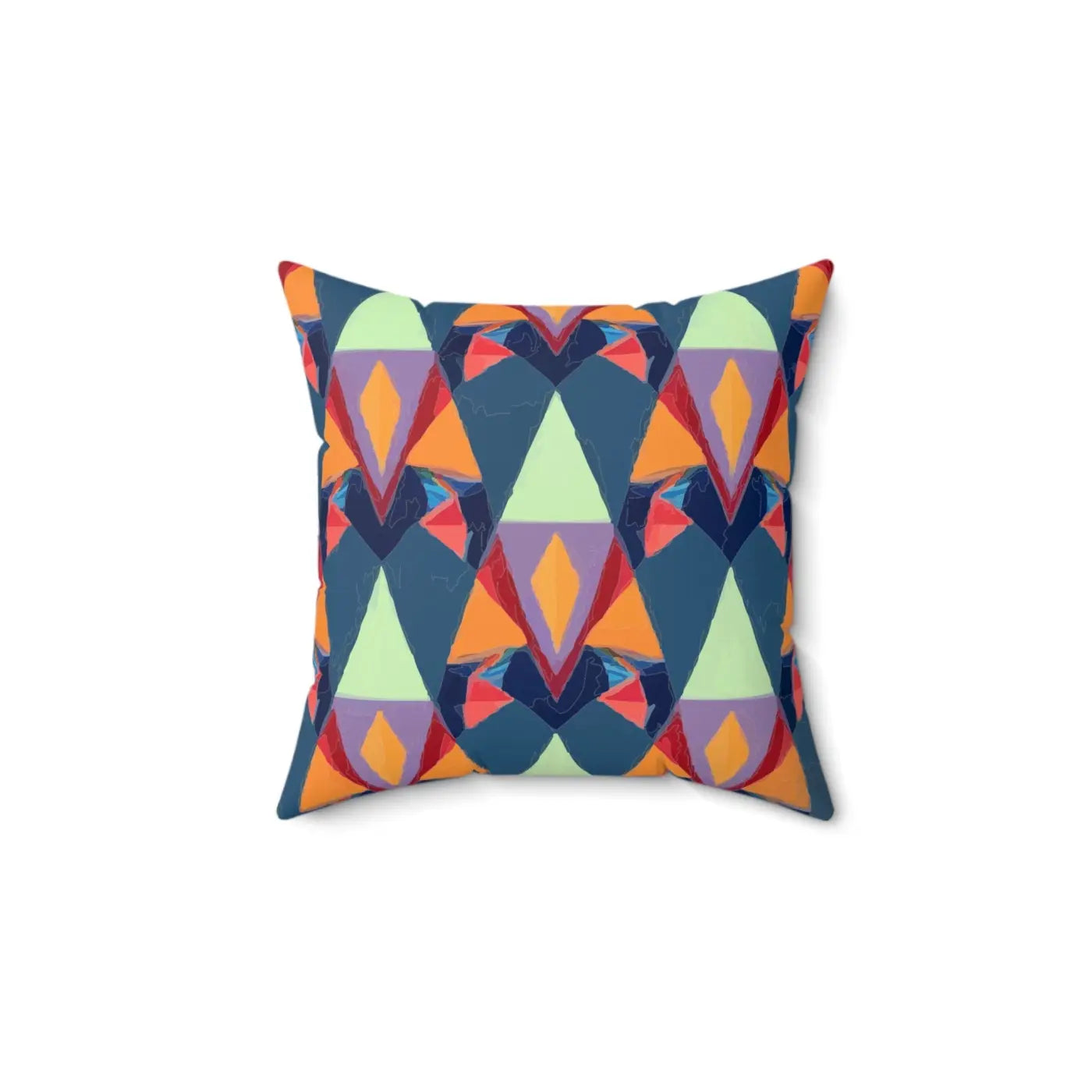 Triangles Abstract Pattern Throw Pillow - Spun Polyester Square - DipaliZ