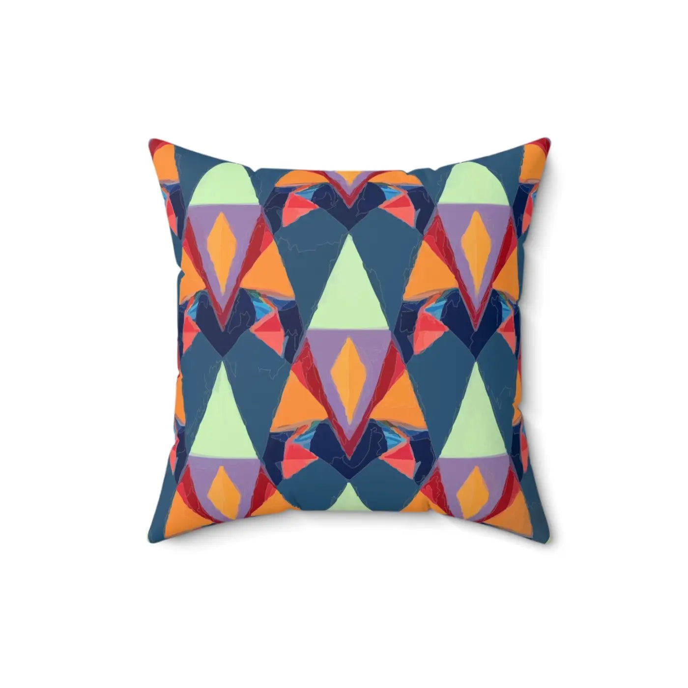 Triangles Abstract Pattern Throw Pillow - Spun Polyester Square - DipaliZ