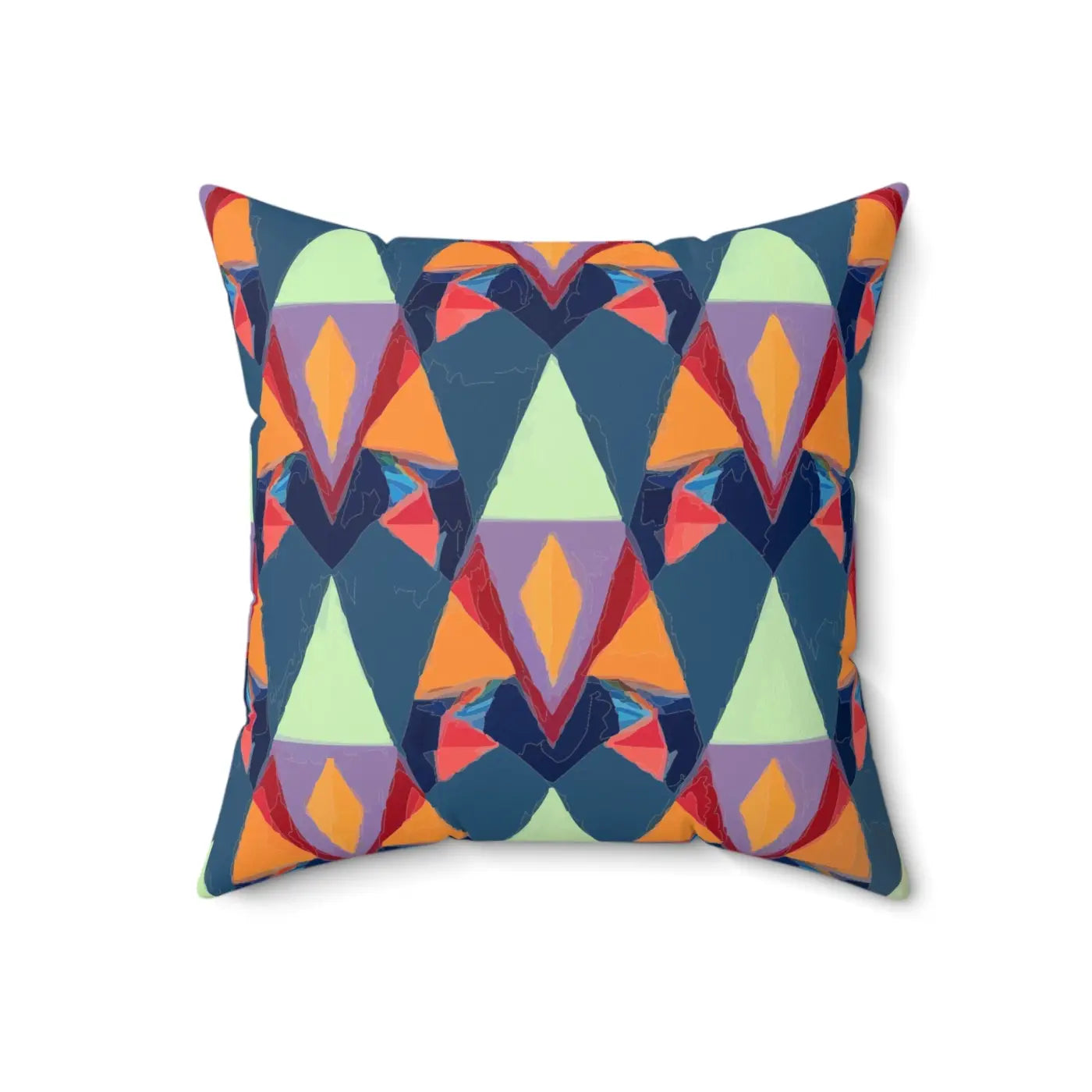 Triangles Abstract Pattern Throw Pillow - Spun Polyester Square - DipaliZ