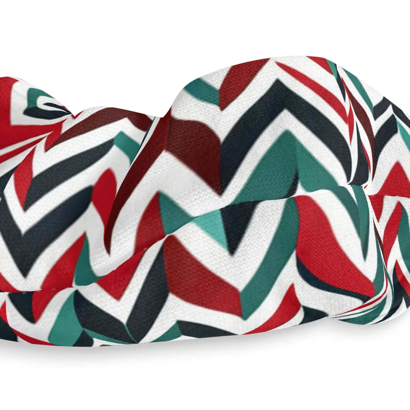 Custom Scrunchie - Colorful Zigzag Pattern Jersey Knit - DipaliZ
