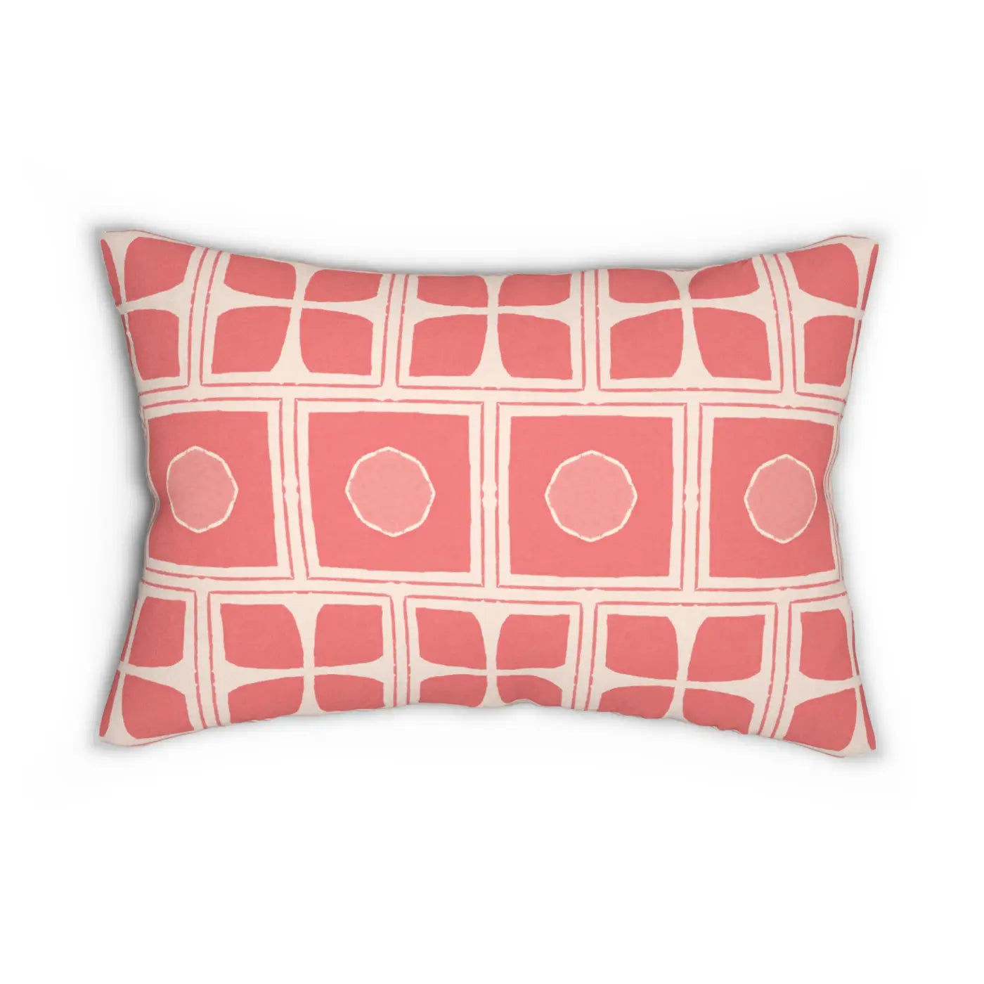 Peach Abstract Lumbar Pillow - Spun Polyester Comfort - DipaliZ