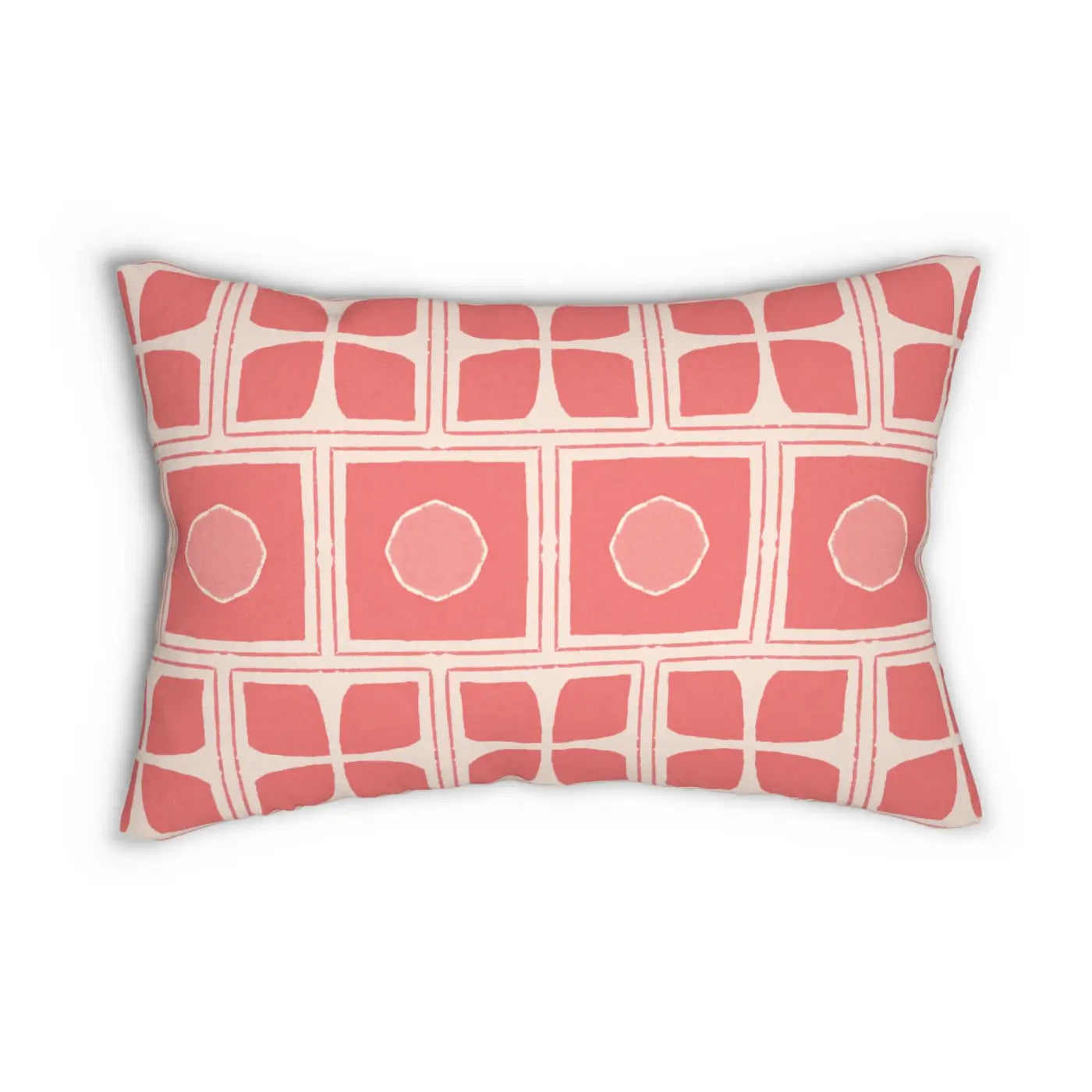 Peach Abstract Lumbar Pillow - Spun Polyester Comfort - DipaliZ