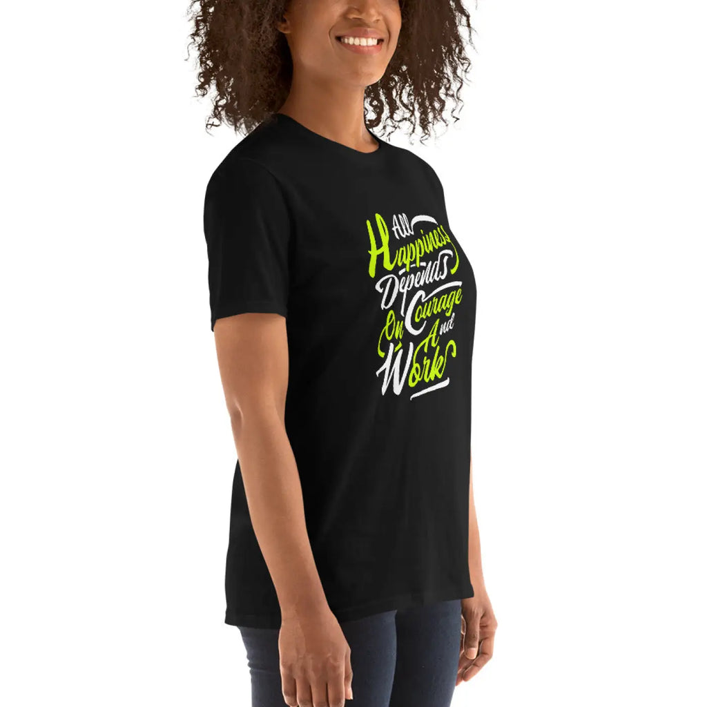 Hard Work Unisex T Shirt - Courage and Hustle Tee - DipaliZ