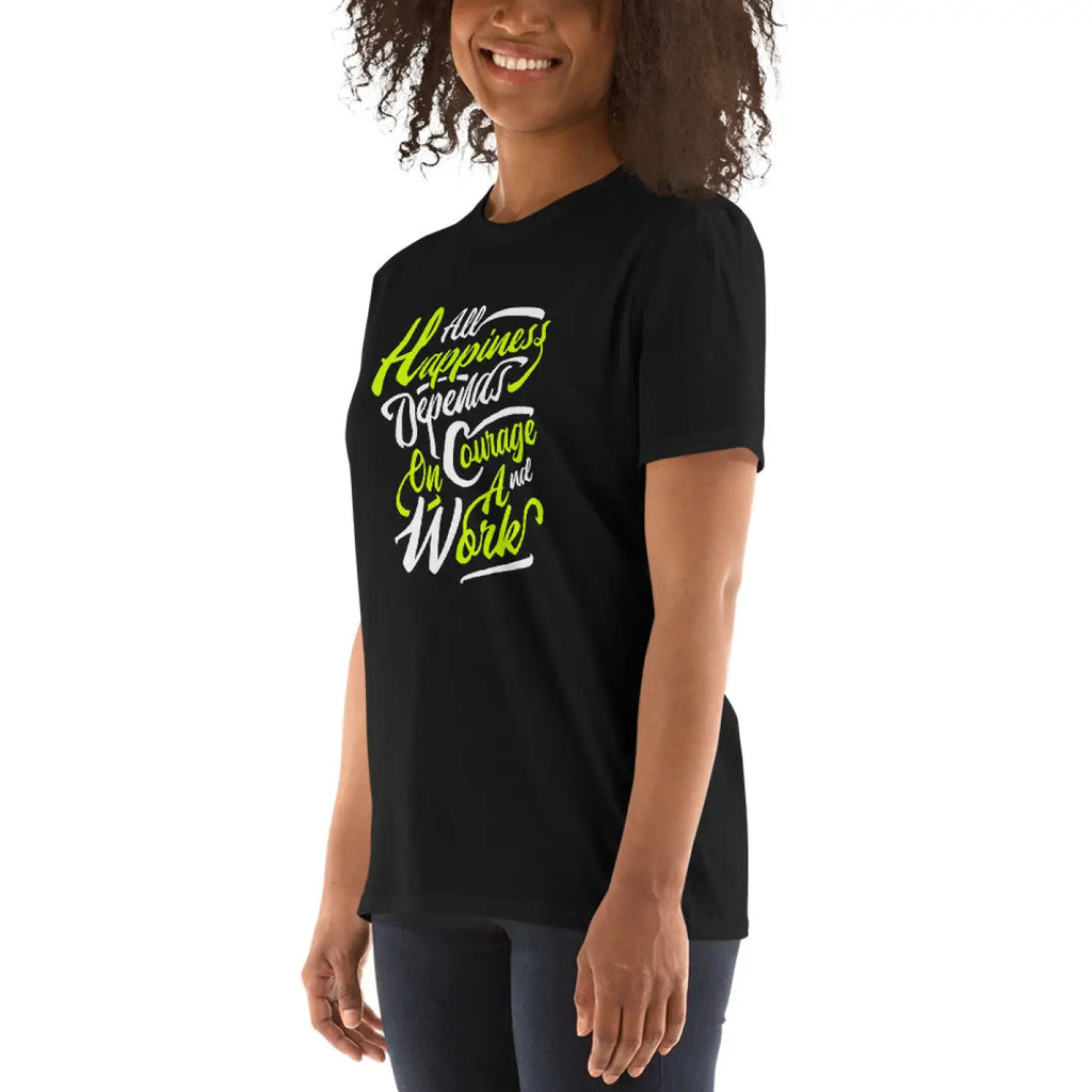 Hard Work Unisex T Shirt - Courage and Hustle Tee - DipaliZ