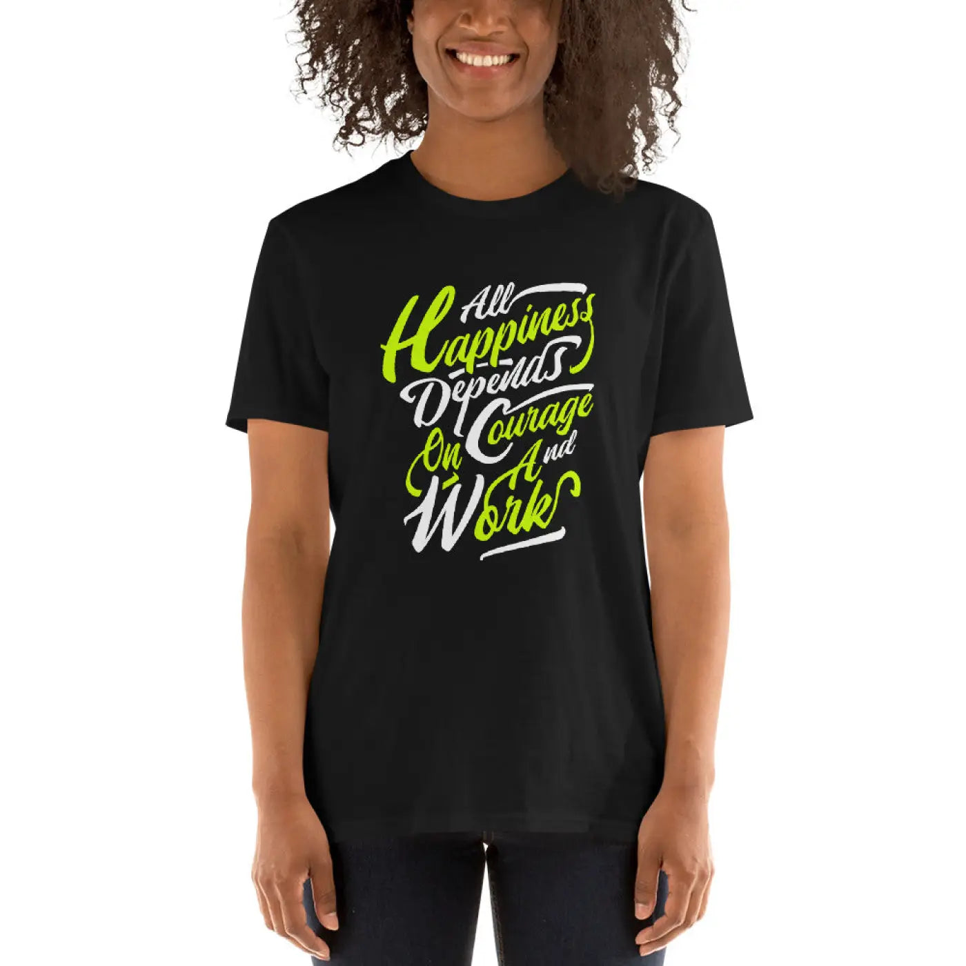 Hard Work Unisex T Shirt - Courage and Hustle Tee - DipaliZ