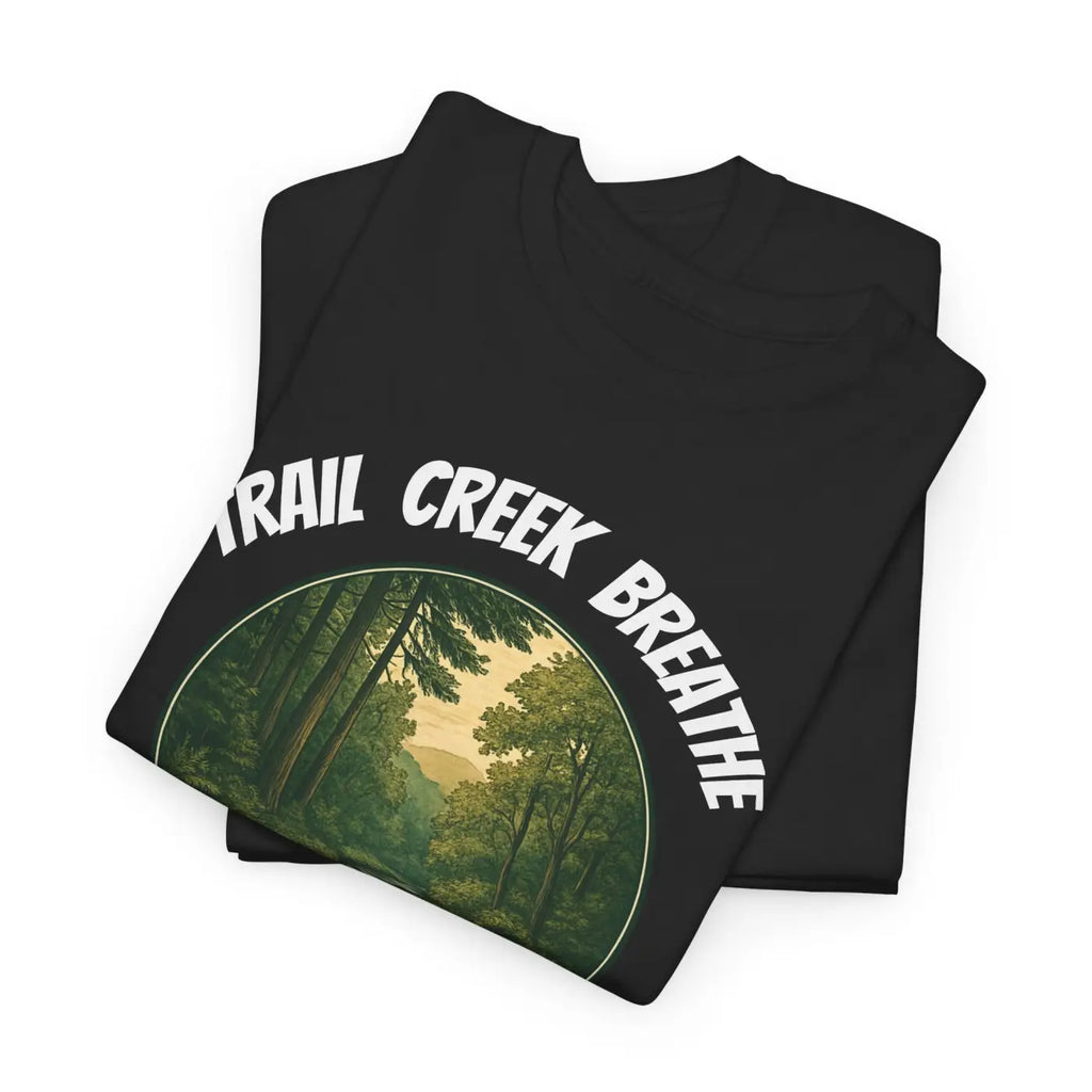 Unisex Deluxe T Shirt - Creek in the Woods Design - DipaliZ