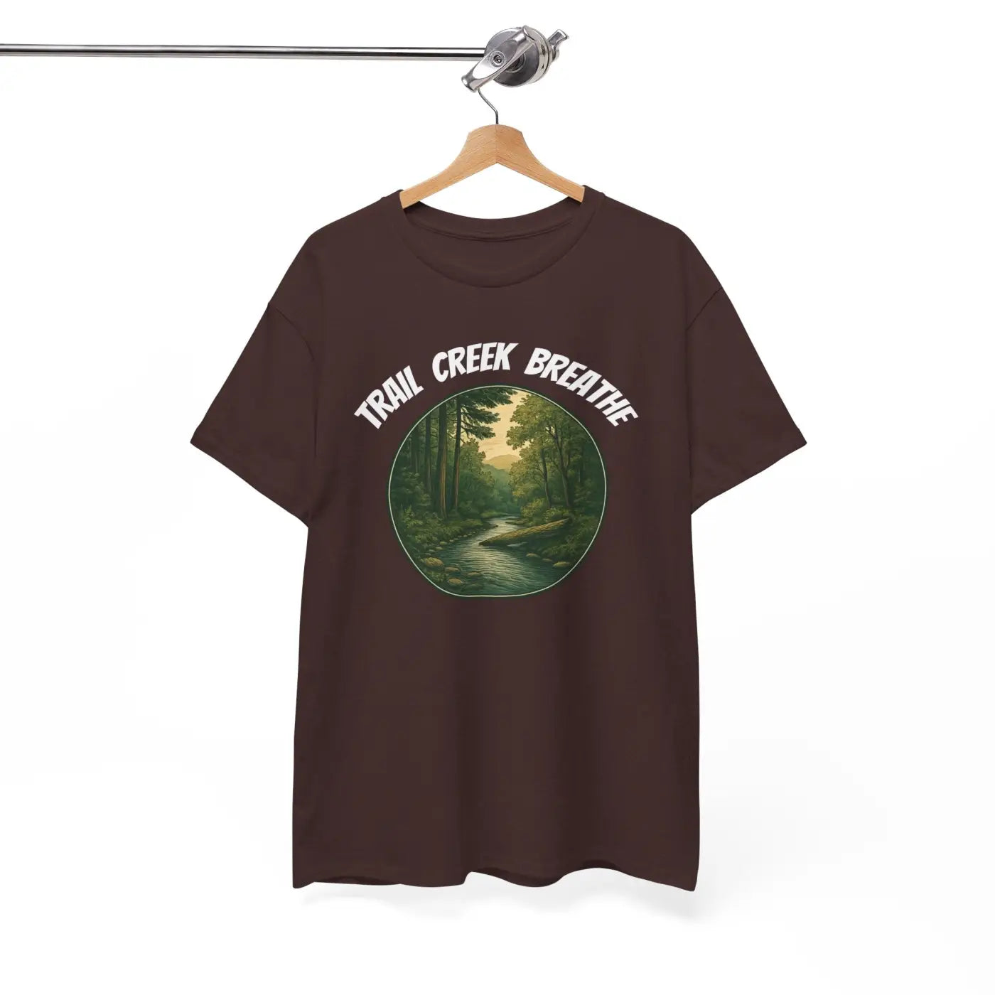 Unisex Deluxe T Shirt - Creek in the Woods Design - DipaliZ