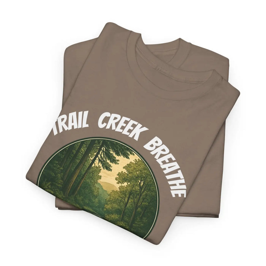 Unisex Deluxe T Shirt - Creek in the Woods Design - DipaliZ