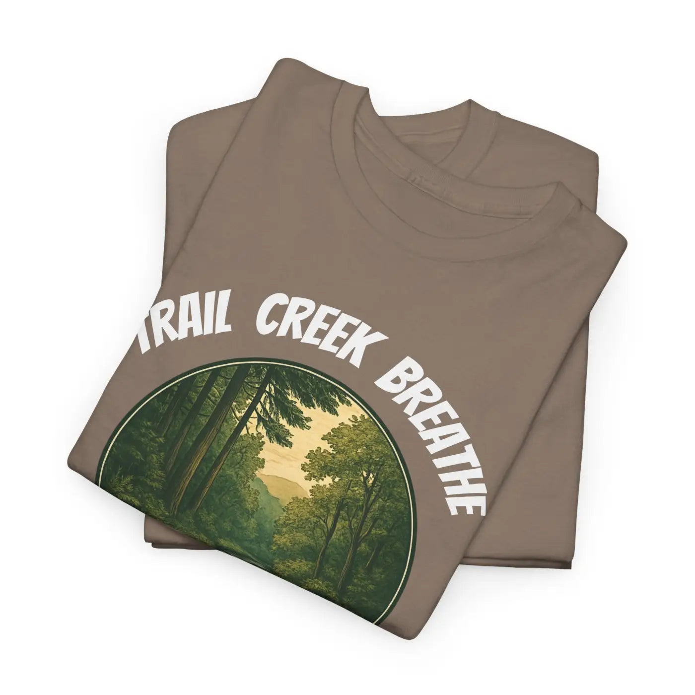 Unisex Deluxe T Shirt - Creek in the Woods Design - DipaliZ