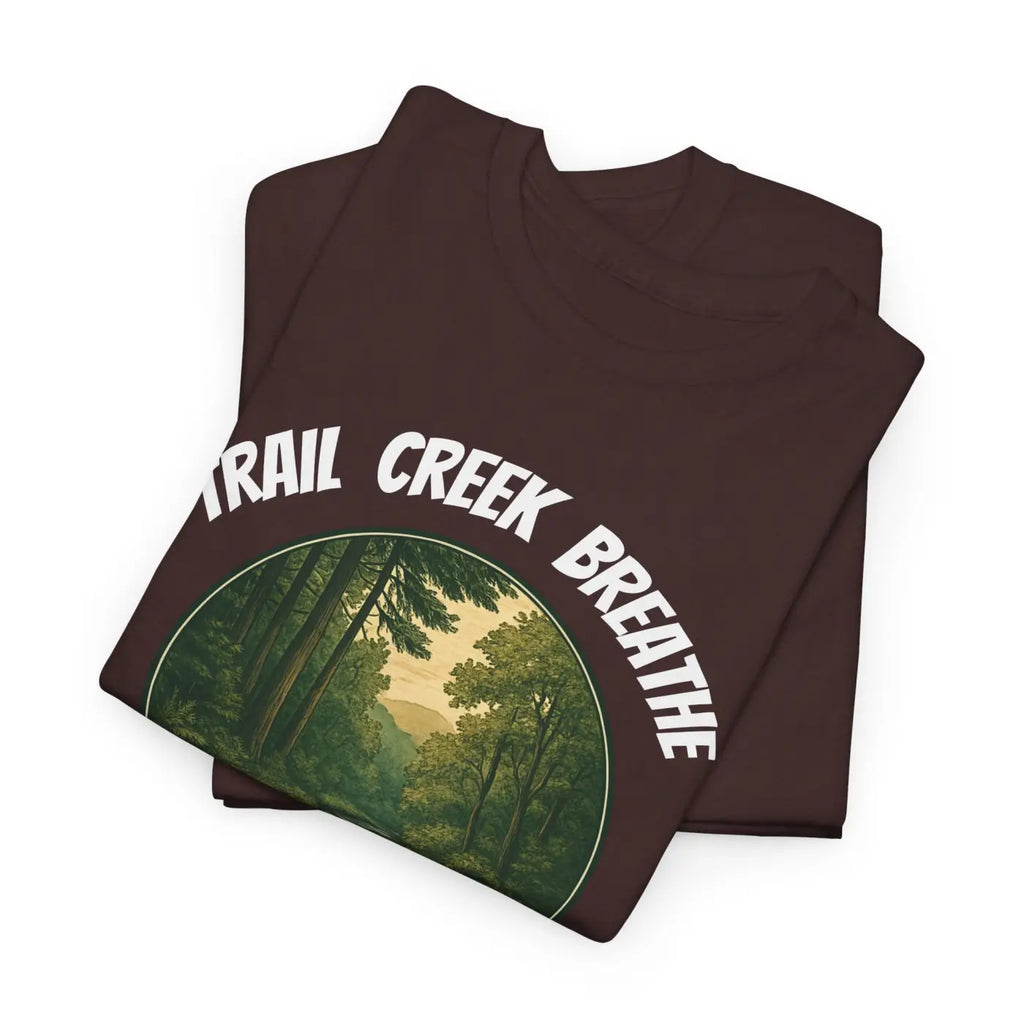 Unisex Deluxe T Shirt - Creek in the Woods Design - DipaliZ