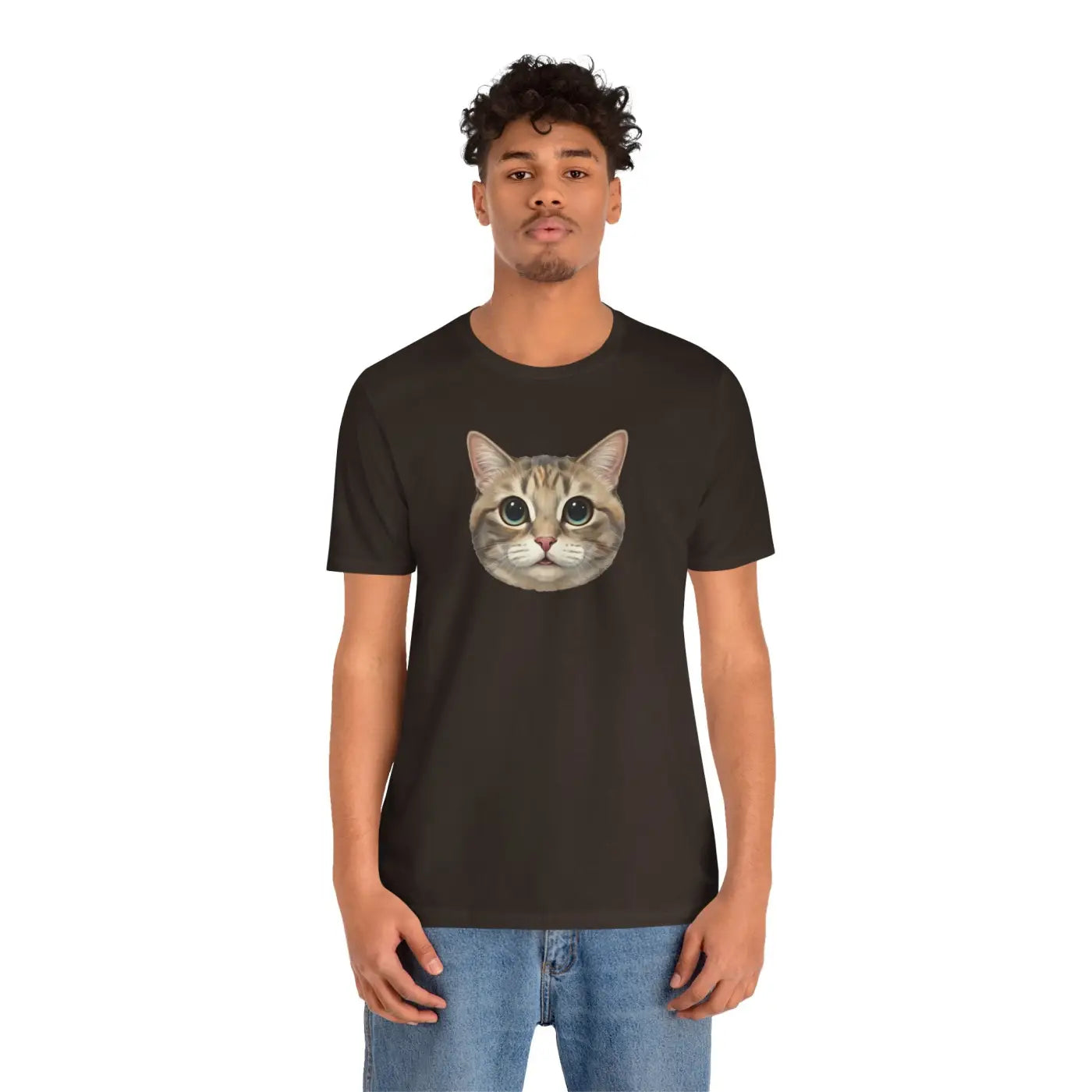 Unisex Jersey Short Sleeve Tee - Cute Cat Design - DipaliZ