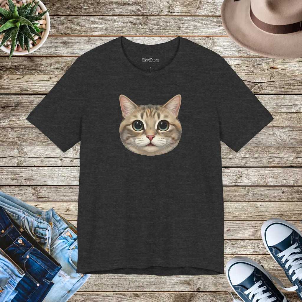 Unisex Jersey Short Sleeve Tee - Cute Cat Design - DipaliZ