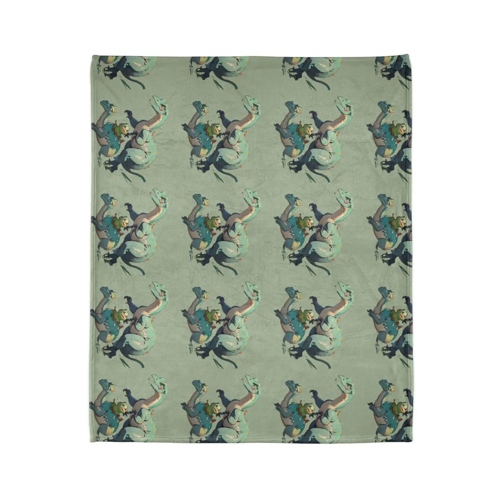 Soft Polyester Blanket - Cute Dinosaur Print - DipaliZ