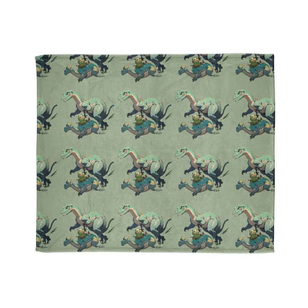 Soft Polyester Blanket - Cute Dinosaur Print - DipaliZ