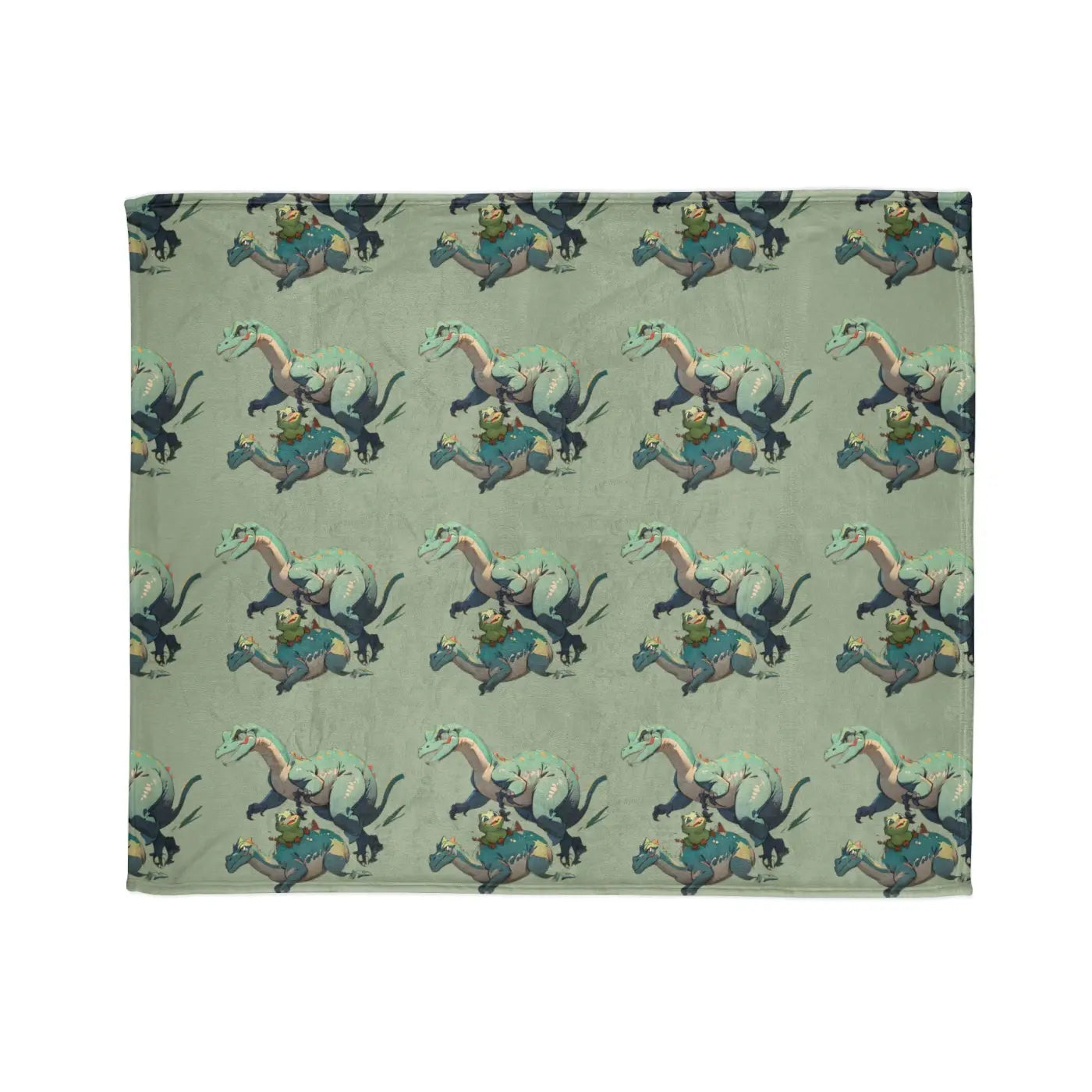 Soft Polyester Blanket - Cute Dinosaur Print - DipaliZ