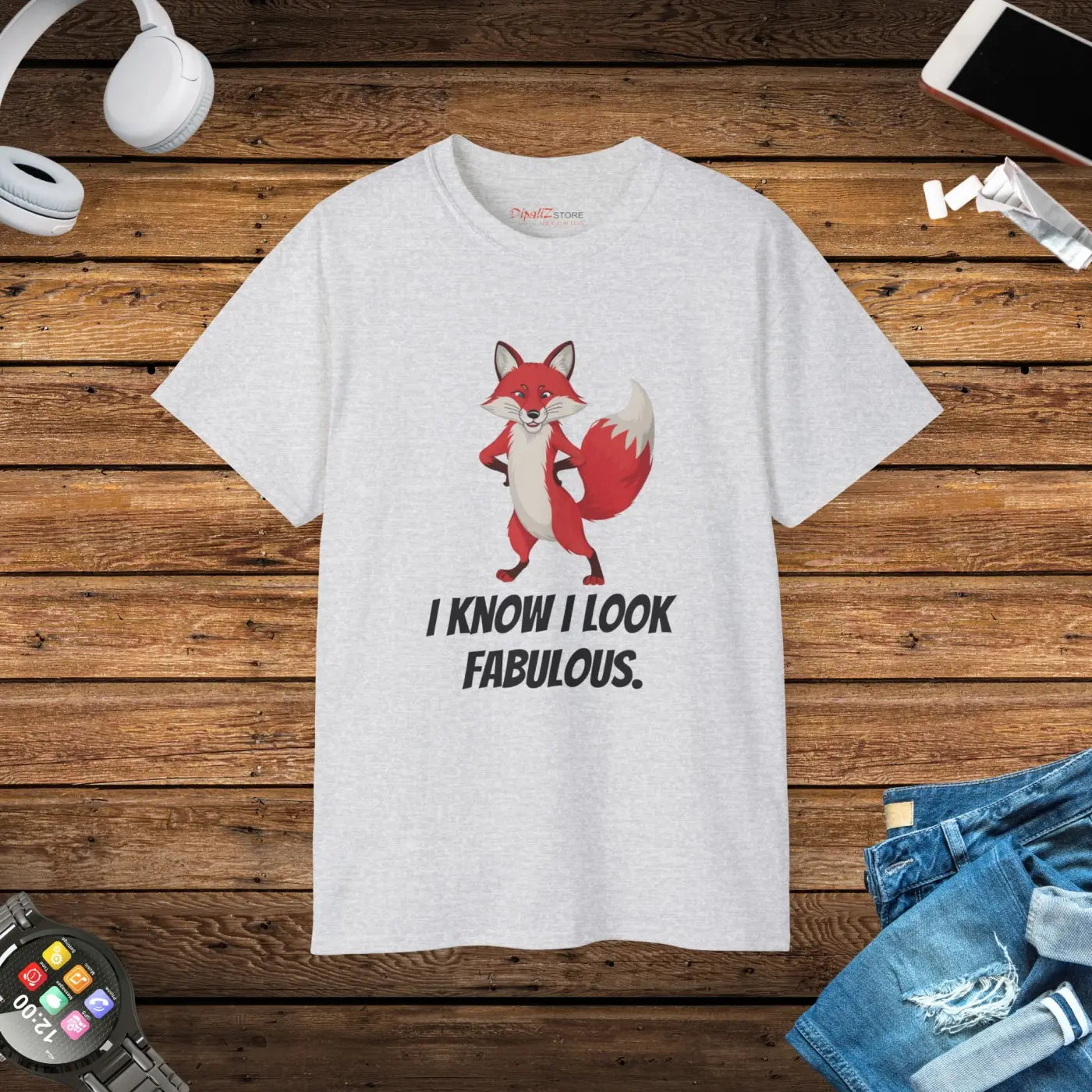 Fox Tee Ultra Cotton - I Know I Look Fabulous - DipaliZ