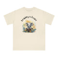 Classic T Shirt - Cute Elephant Reading Cotton Tee - DipaliZ